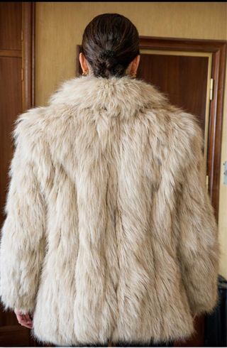 Abrigo Piel Zorro Ártico Blanco exclusivo