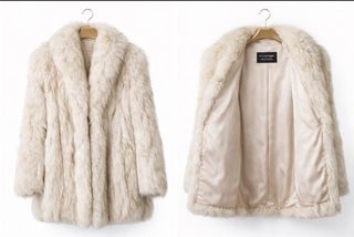 Abrigo Piel Zorro Ártico Blanco exclusivo