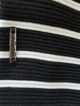 Falda de Lez a Lez diseño rayas blanco y negro