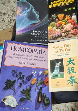Lote 4 Libros: Homeopatía, Tai Chi, Diálogos Cuánt