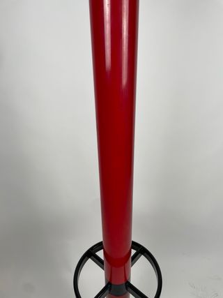 Appendiabiti da terra modernariato metallo rosso