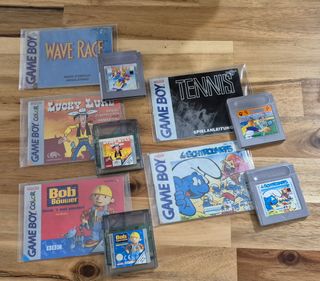 Lote Juegos Game Boy: Wave Race, Tennis Lucky Luke