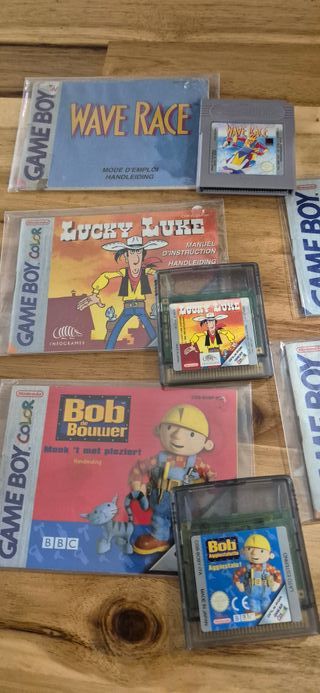 Lote Juegos Game Boy: Wave Race, Tennis Lucky Luke