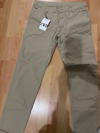 Pantalón Chino Zara Beige