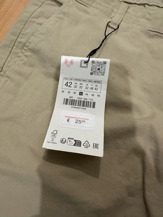 Pantalón Chino Zara Beige