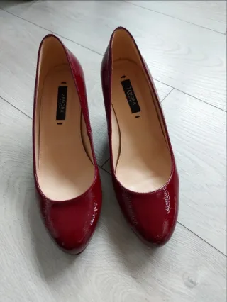 Talla 37 - Zapatos Charol Rojo Zendra