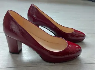 Talla 37 - Zapatos Charol Rojo Zendra
