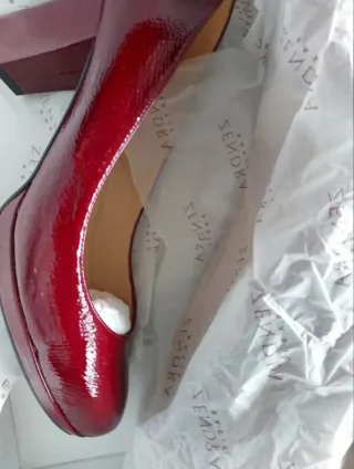 Talla 37 - Zapatos Charol Rojo Zendra