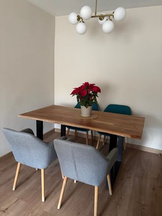 Pack 2 Sillas Tapizadas Tela Gris