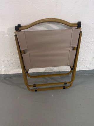 Silla Plegable Enkino Beige y Dorada