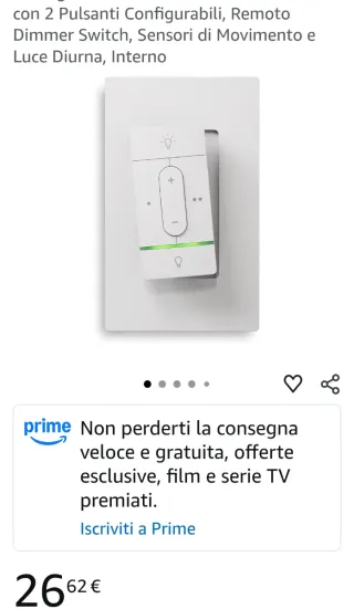 Pulsante Dimmer Switch con Sensori