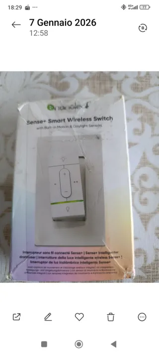 Pulsante Dimmer Switch con Sensori