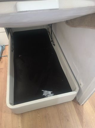 Cama canapé abatible de piel sintetica