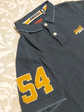 Polo Superdry Hombre Talla M Azul/Amarillo