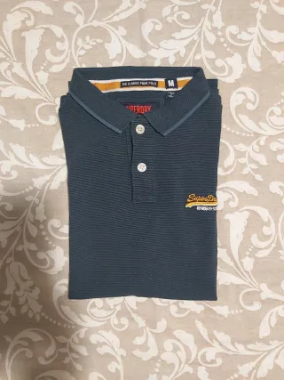 Polo Superdry Hombre Talla M Azul/Amarillo