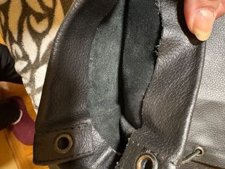 Pantalones de cuero con cordones