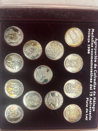 Medallas Cofradías Málaga Plata Ley