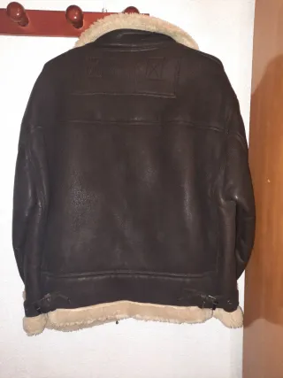 Parka Policía Marrón Forro Borreguillo