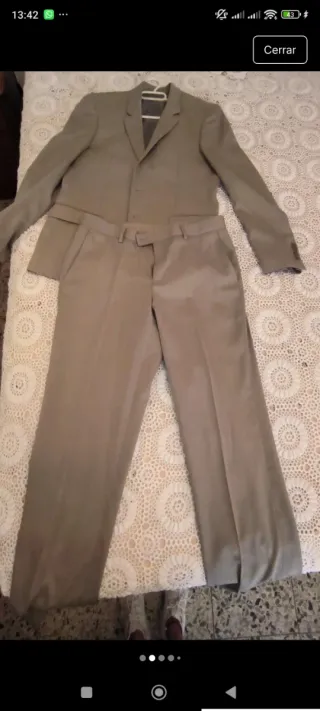 Traje de Hombre Completos Beige/Marrón