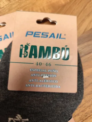 Calcetines tobilleros Bambú PESAIL Talla 40-46