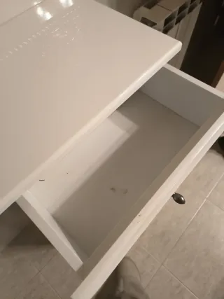 Mueble auxiliar baño blanco