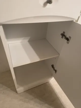 Mueble auxiliar baño blanco