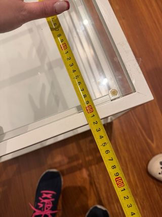 Mesa de centro cristal y metal