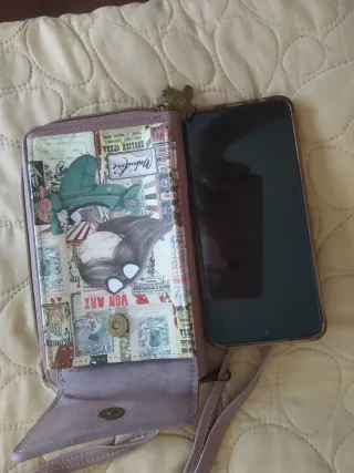 Bolso Cartera Multicolor con Correa y etiqueta