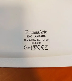 Lampada a sospensione LAMPARA bianca media