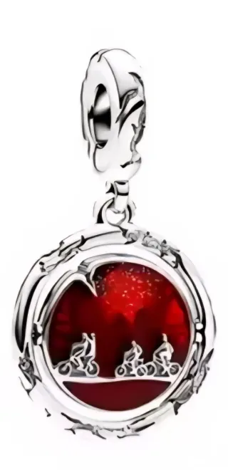 Charm Stranger Things Plata y Rojo