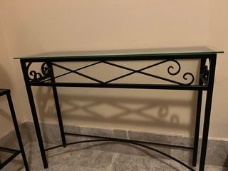 3 Consolas Hierro y Cristal + Espejo