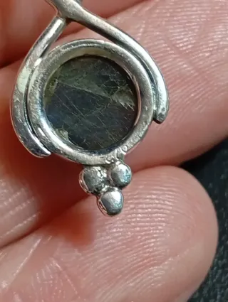 Pendientes Plata Ley Labradorita Azul