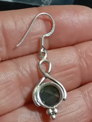 Pendientes Plata Ley Labradorita Azul