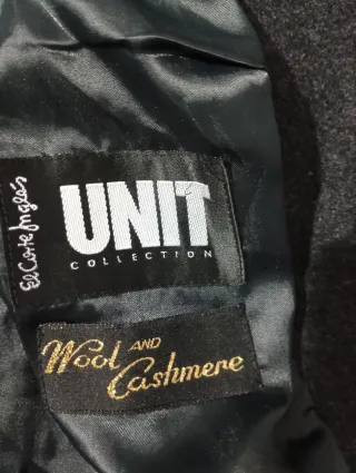 Abrigo Lana Cachemira Corte Inglés Negro