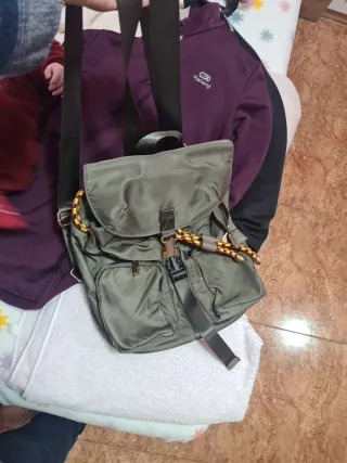 Mochila verde militar impermeable