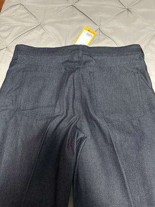 Calças H&M Azuis Escuras Vincadas