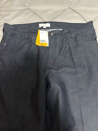 Calças H&M Azuis Escuras Vincadas