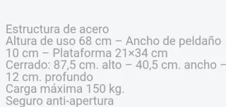 Escalera plegable 3 peldaños