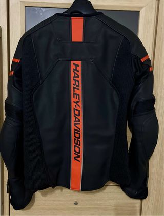 Chaqueta Moto Harley Davidson Negra/Naranja