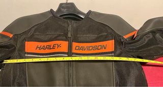 Chaqueta Moto Harley Davidson Negra/Naranja