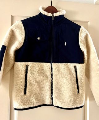 Chaqueta Polar Ralph Lauren Azul y Blanco