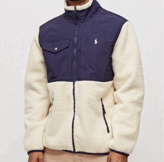 Chaqueta Polar Ralph Lauren Azul y Blanco