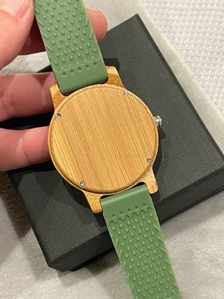 Reloj Woodenson Bambú y Correa Verde