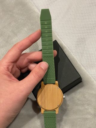 Reloj Woodenson Bambú y Correa Verde