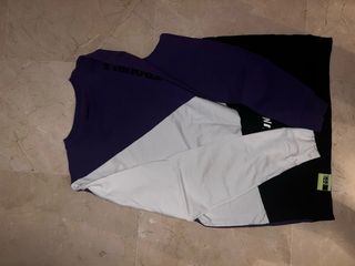 Sudadera Polinesia Hombre Morada y Blanca