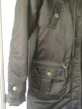 Abrigo vintage marrón talla M