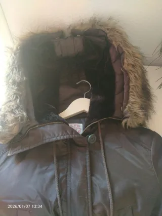 Abrigo vintage marrón talla M