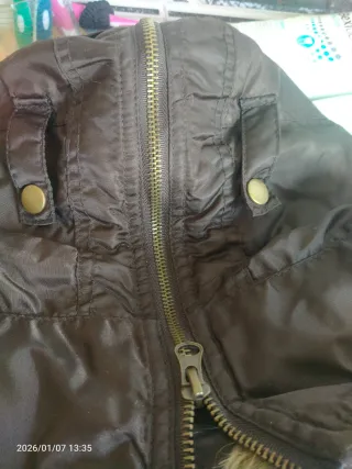 Abrigo vintage marrón talla M