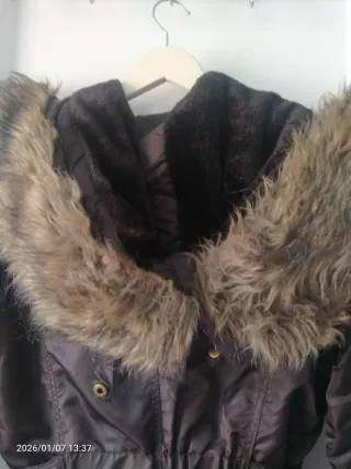 Abrigo vintage marrón talla M