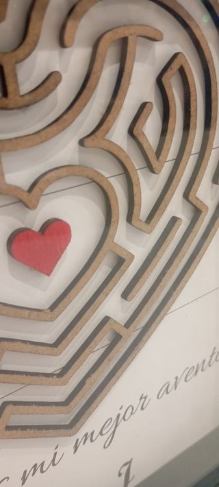 Cuadro Corazón Laberinto Personalizado